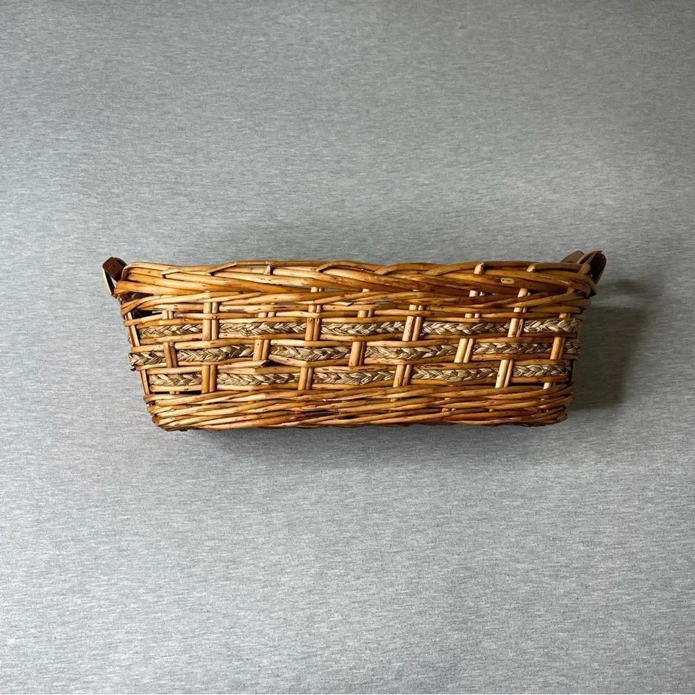 Target 18”x9” Wicker Woven Long Storage Basket with Handles